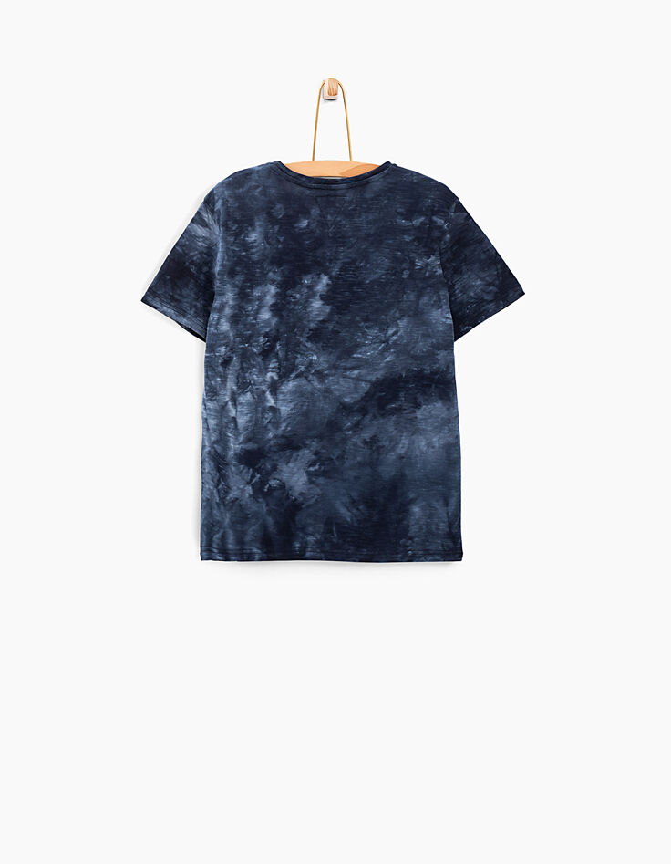 Camiseta navy con efecto tie dye niño -3