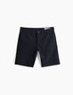 Men’s navy sweatshirt fabric sport chino Bermudas -2