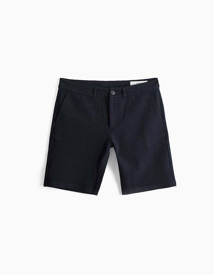 Men’s navy sweatshirt fabric sport chino Bermudas -2