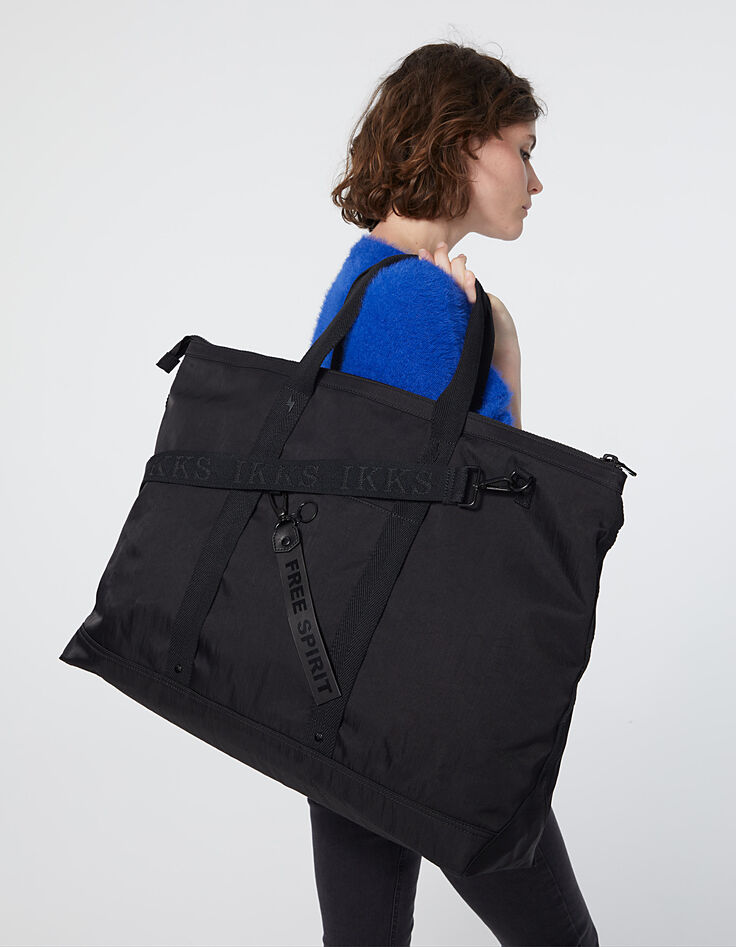 Women’s The Traveler black nylon travel bag-5