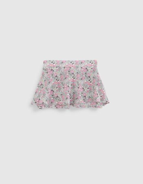 Jupe-short LENZING™ ECOVERO™ petites fleurs bébé fille - IKKS