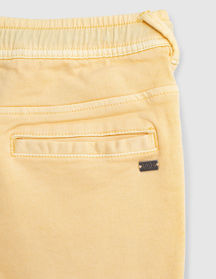 Bermuda jaune moyen à ceinture élastiquée garçon -5