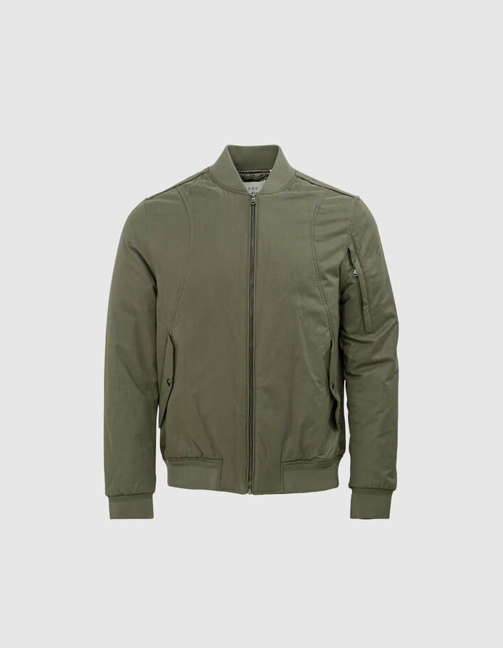 Men’s khaki bomber-style jacket - IKKS