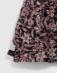 Zwart barok rokje met bloemenprint voor meisjes-5