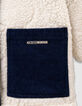 Veste réversible en jean brut et sherpa fille-8