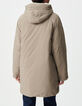 Doudoune beige capuche fourr&eacute;e Femme-3