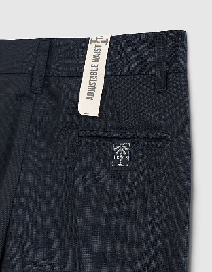 Boys' navy suit trousers -4