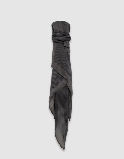 Foulard gris motif rayures marine Homme - IKKS