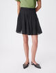 Women's short black skater skirt-2