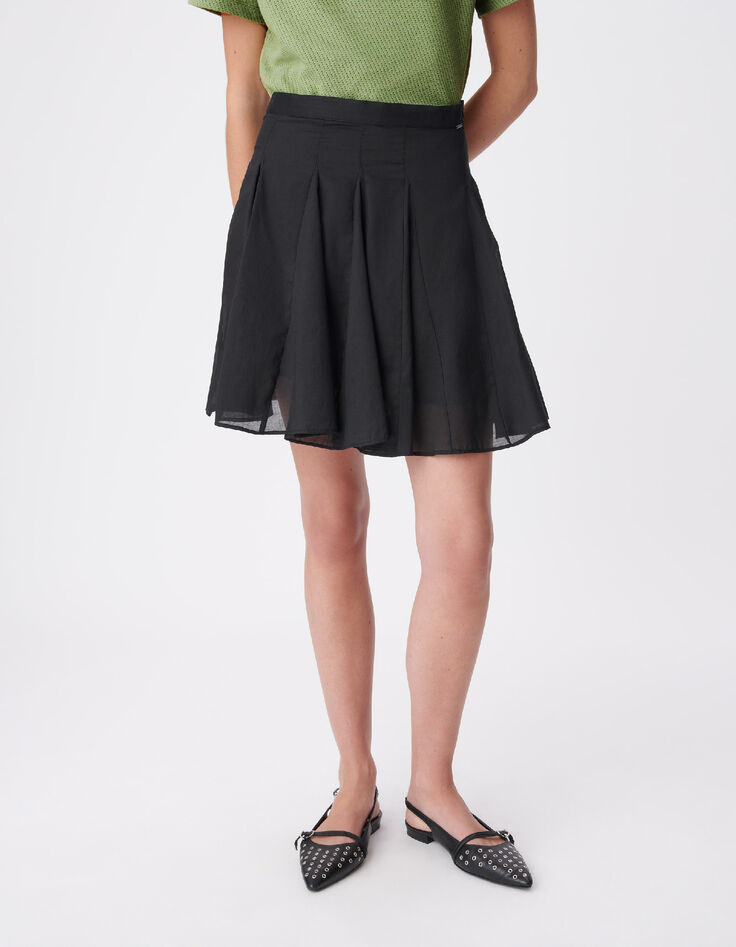 Women's short black skater skirt-2