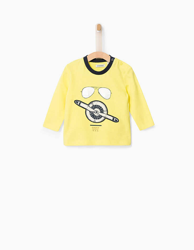 Camiseta amarilla bebé niño -1