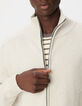 C&aacute;rdigan blanco trucker con cremallera para hombre-4