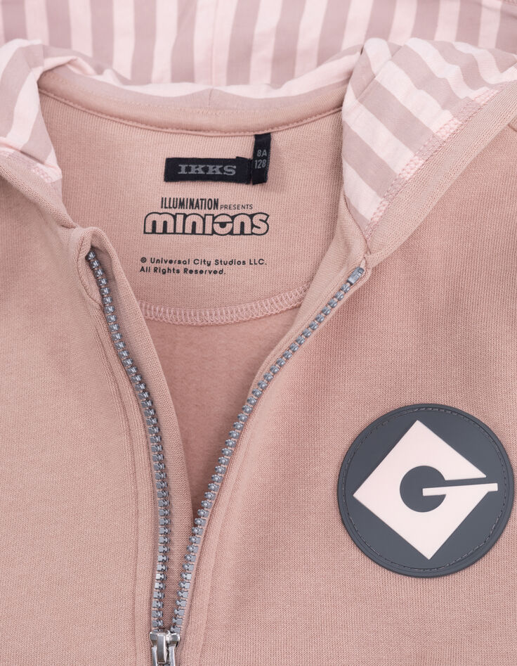 Cárdigan rosa algodón diseño mini espalda MINIONS niña-5