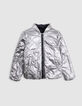 3-in-1-Parka für Mädchen – Khaki und Silber-5