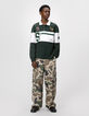 Polo manches longues vert print et broderies garçon-10