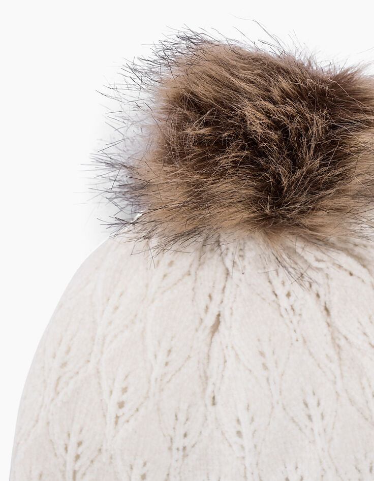 Gorro blanco roto punto calado niña-6 Gorro blanco roto punto calado niña-6