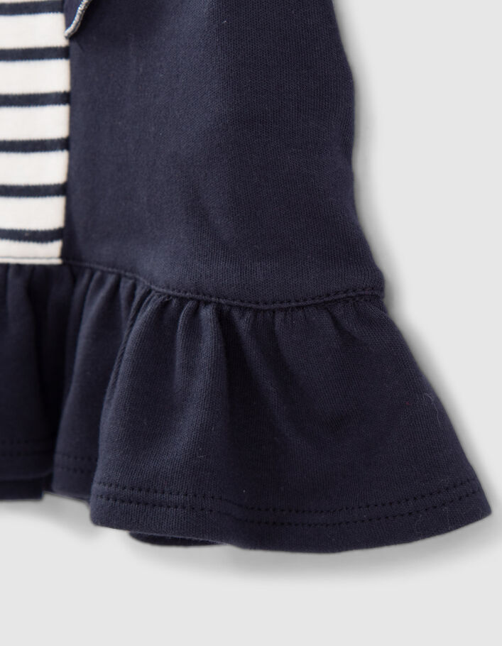 Matrozenjurk met print en volant opzij babymeisjes-5