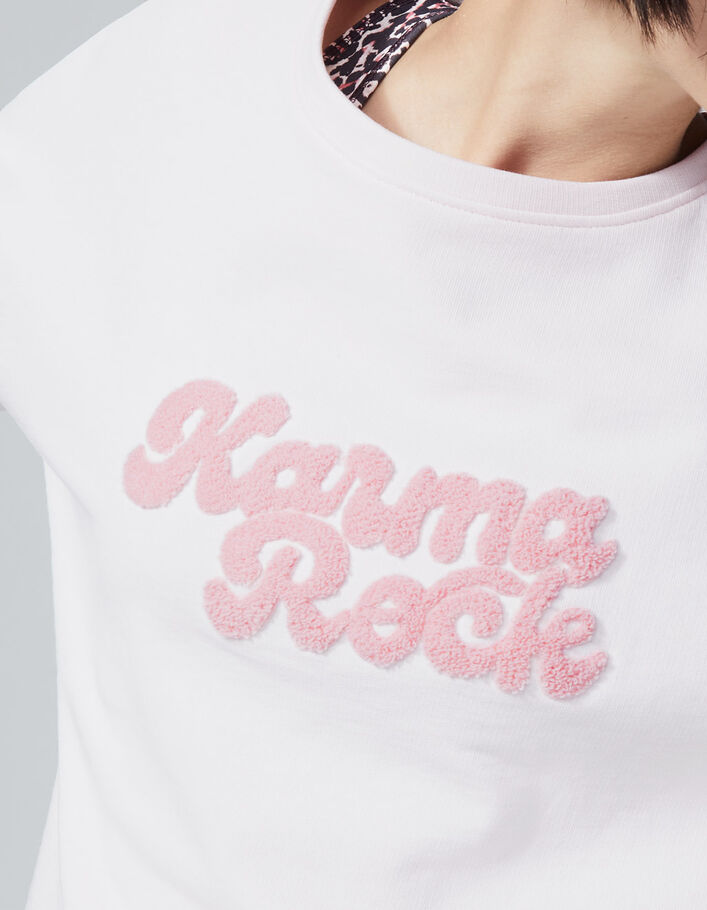 Sweat rose YUJ & IKKS en coton biologique Karma Rock femme - IKKS