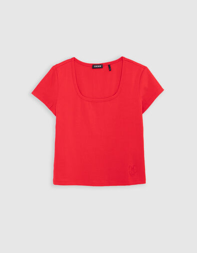Rood T-shirt voor meisjes - IKKS