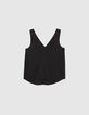 Women’s black recycled studded front/back reversible top-7
