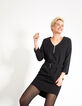 Robe noire ceinturée à studs I.Code-1