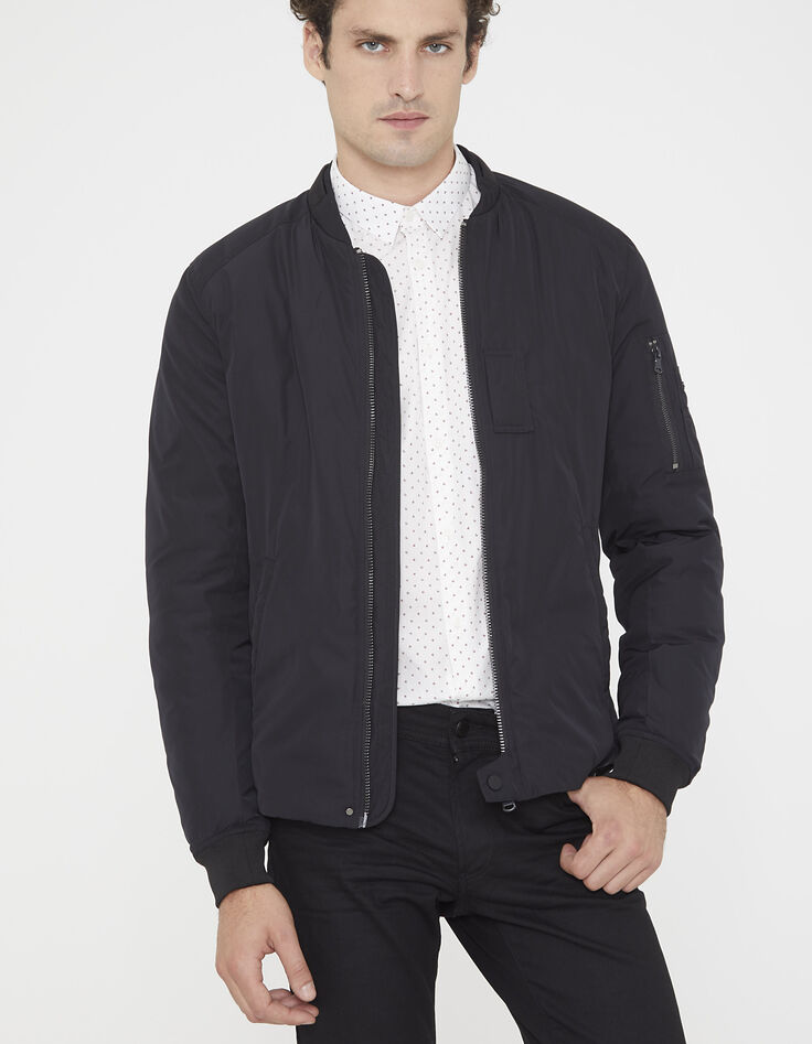 Blouson noir homme-1