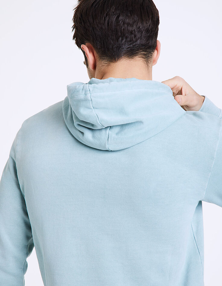 Men’s turquoise hooded sweatshirt-5