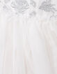Robe blanche tulle broderies argentées fille-9