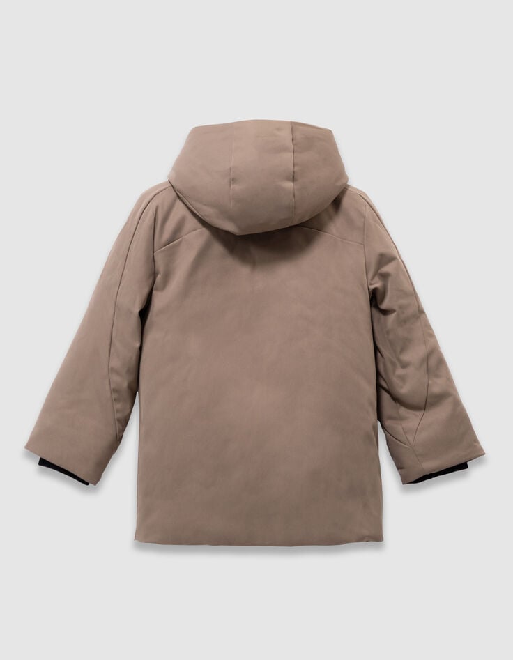 Schwarzer 2-in-1-Jungenparka und Steppweste-5 Schwarzer 2-in-1-Jungenparka und Steppweste-5