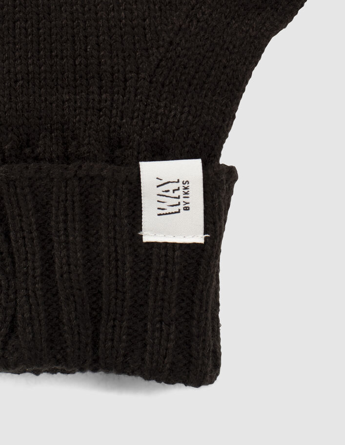 Girls’ black knit gloves  - IKKS