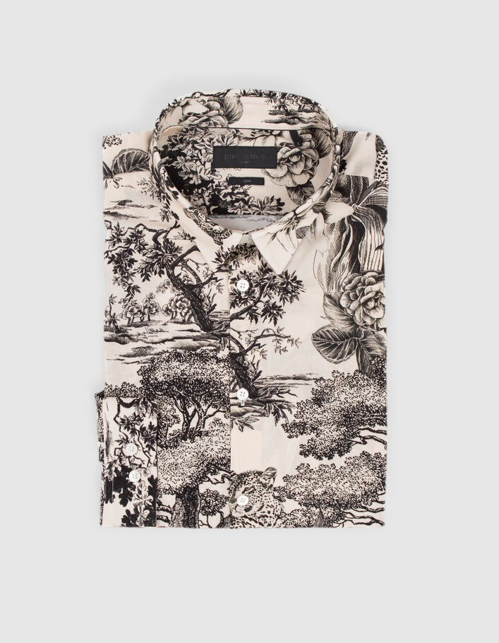 Pure Edition – Men’s toile de Jouy LENZING™ ECOVERO™ shirt - IKKS