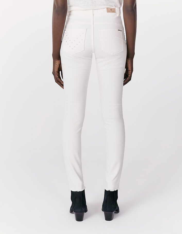 Ecru slim jeans regular waist sculpt up gerecycleerd dames-3