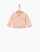 Puderrosa Baby-Blazer mit besticktem Rücken-1