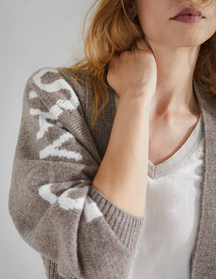 Cardigan en maille ceinturé à la taille femme-4