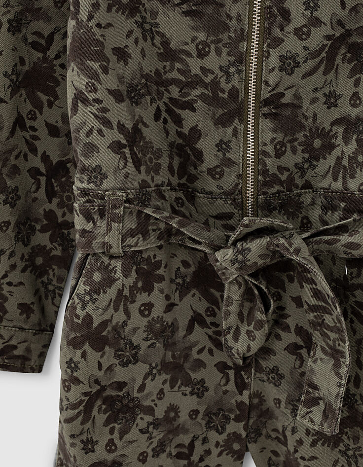 Combi short kaki imprimé camoufleurs fille-6 Combi short kaki imprimé camoufleurs fille-6