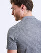 Polo gris falso liso Hombre-4