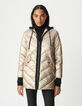Sous-doudoune gold capuche molleton noir Femme-2