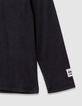Zwart T-shirt lange mouwen rolkraag jongens-4