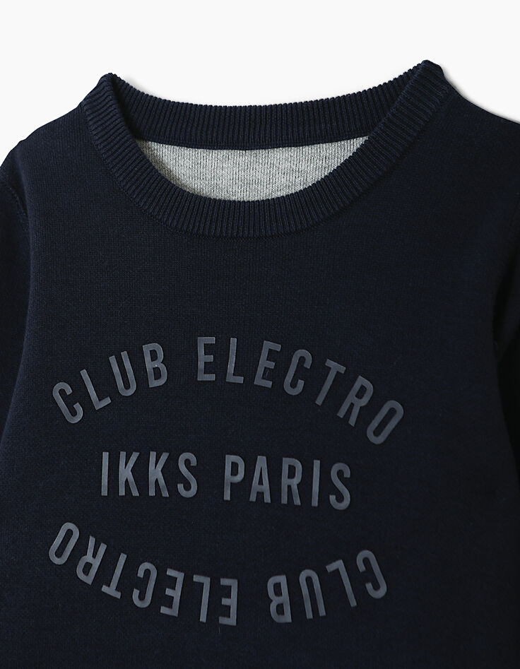 Jersey reversible navy Club Electro y gris rayas niño -7