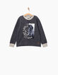 Boys’ navy lion’s head sweatshirt -2