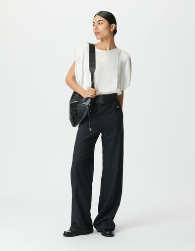 Combinaison bi-matière marine avec haut blanc Femme - IKKS