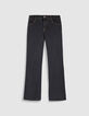Zwarte flare jeans voor meisjes-4