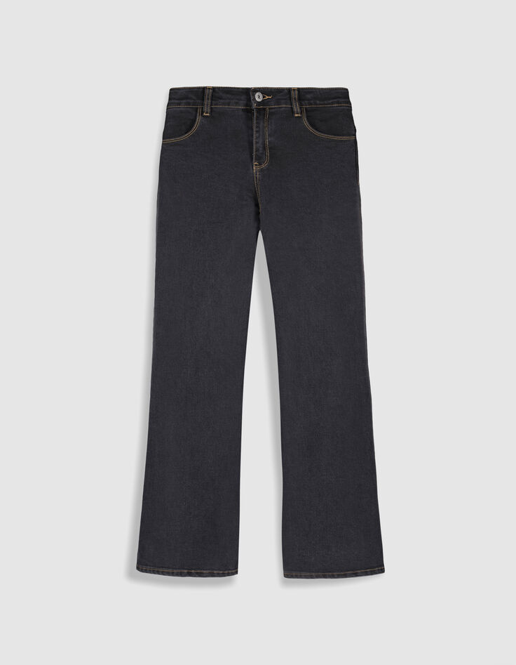 Zwarte flare jeans voor meisjes-4