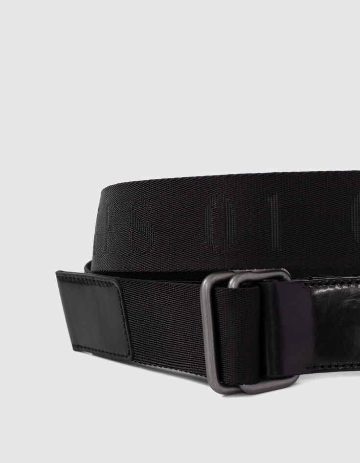 Men’s black belt with double-ring buckle-2