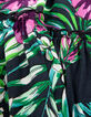 Girls’ black dress with tropical print-6