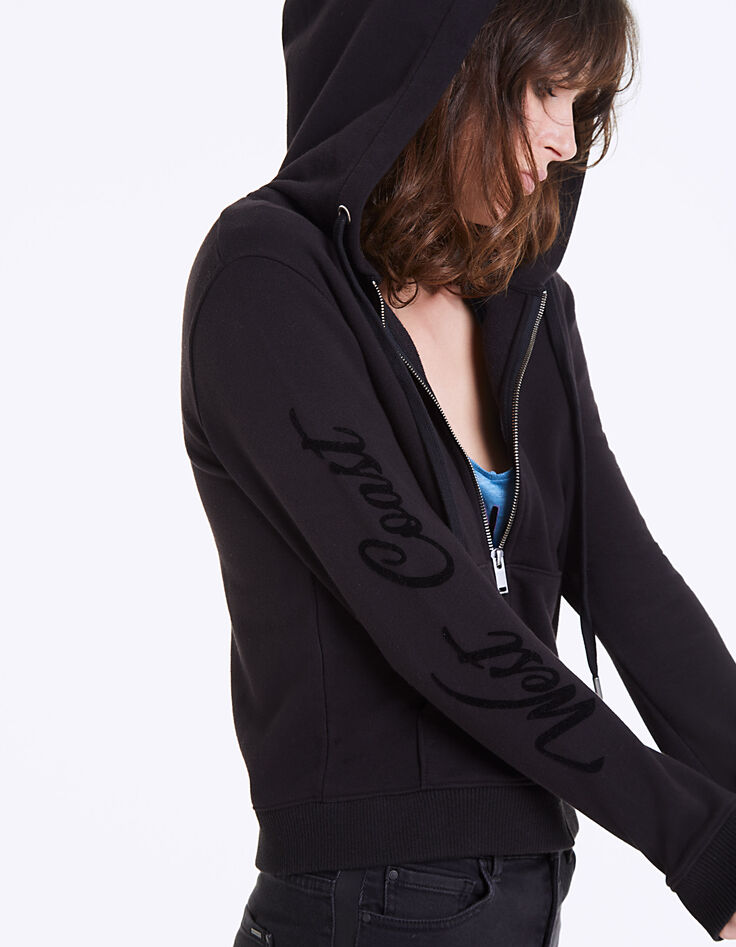 Sudadera con capucha negra visual Los Ángeles mujer-5 Sudadera con capucha negra visual Los Ángeles mujer-5