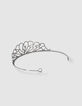 Diadema metal blanco strass rayos y corazones niña-3