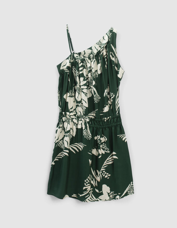 Pure Edition – Women’s green Jungle Vibe print dress-5