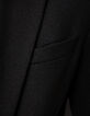Veste tailleur longue coloris noir tissu métallisé femme-7