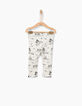 Leggings réversible gris et blanc bébé fille-6